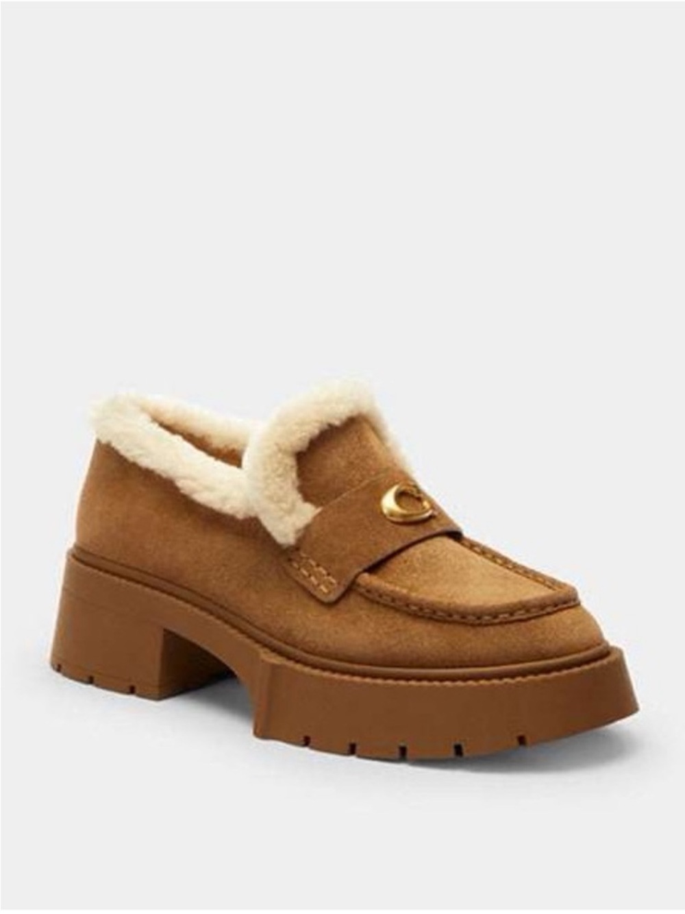 Coach Women's Leah Platform Suede Loafers